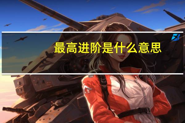 最高进阶是什么意思