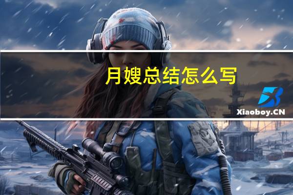 月嫂总结怎么写