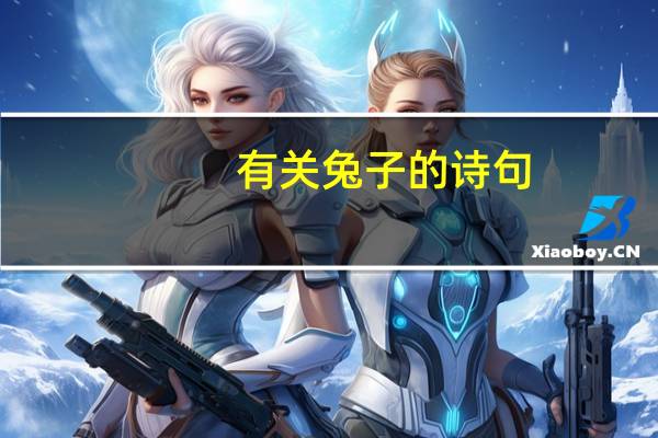 有关兔子的诗句