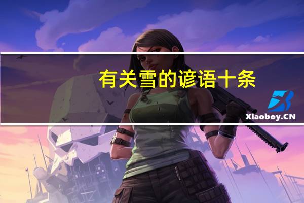 有关雪的谚语十条