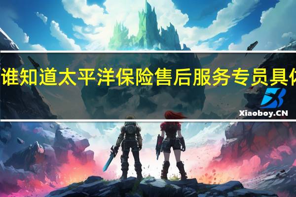 有谁知道太平洋保险售后服务专员具体干嘛的