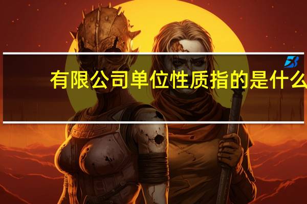 有限公司单位性质指的是什么
