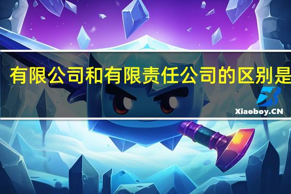 有限公司和有限责任公司的区别是什么