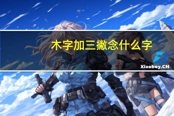 木字加三撇念什么字