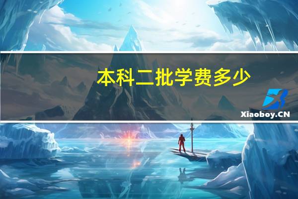 本科二批学费多少