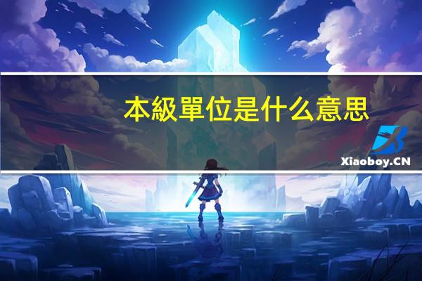 本級單位是什么意思