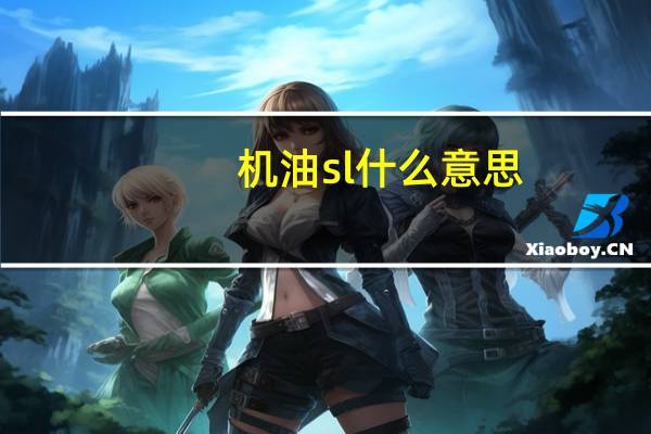 机油sl什么意思