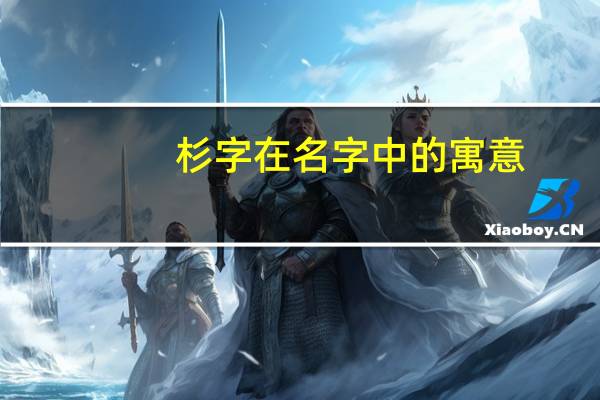 杉字在名字中的寓意