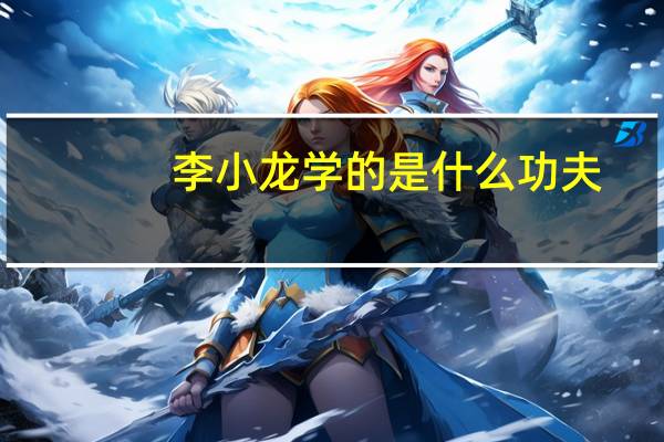 李小龙学的是什么功夫