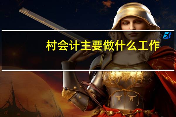 村会计主要做什么工作