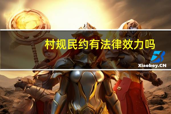 村规民约有法律效力吗