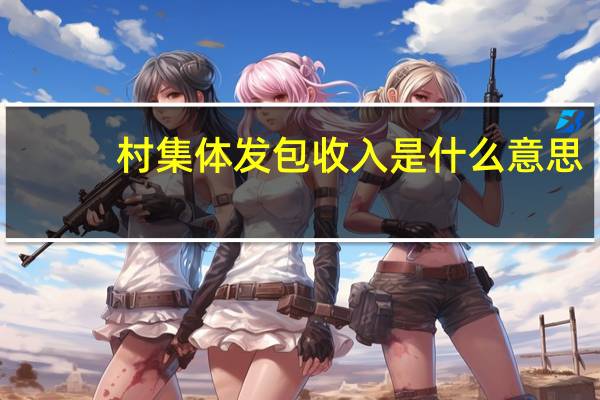 村集体发包收入是什么意思