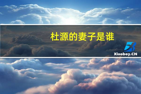 杜源的妻子是谁