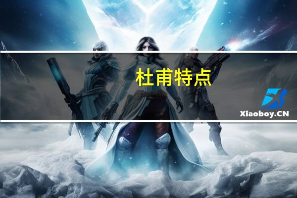 杜甫特点