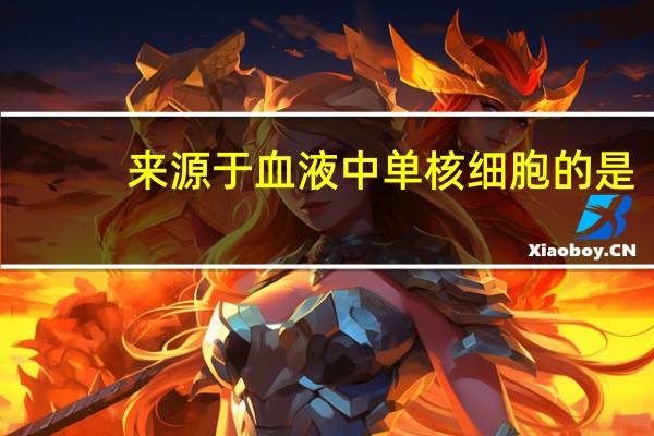 来源于血液中单核细胞的是