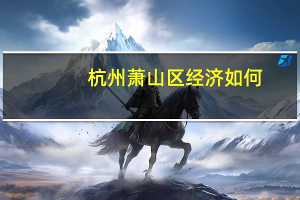 杭州萧山区经济如何