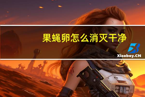 果蝇卵怎么消灭干净