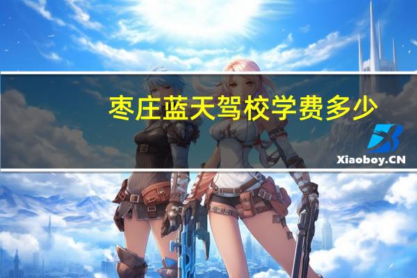 枣庄蓝天驾校学费多少