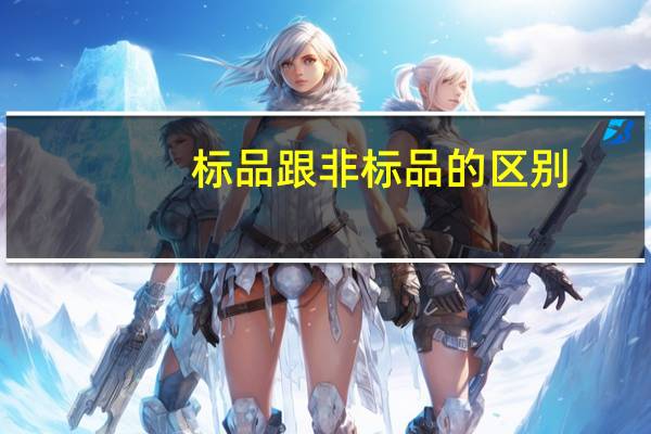 标品跟非标品的区别