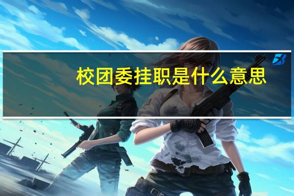 校团委挂职是什么意思