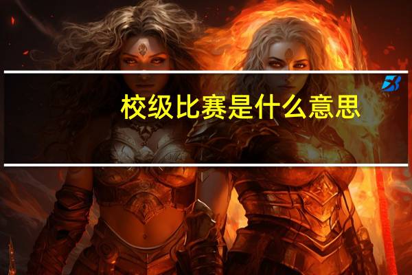 校级比赛是什么意思
