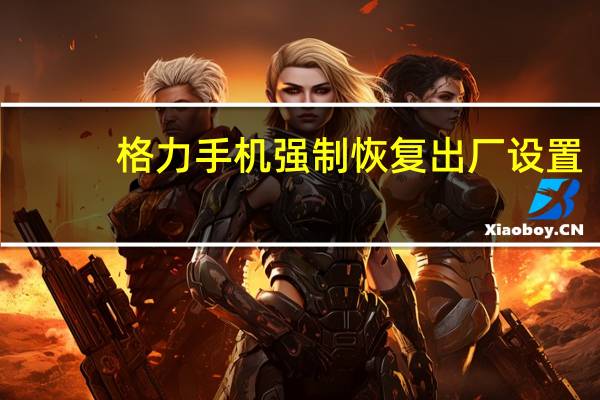 格力手机强制恢复出厂设置