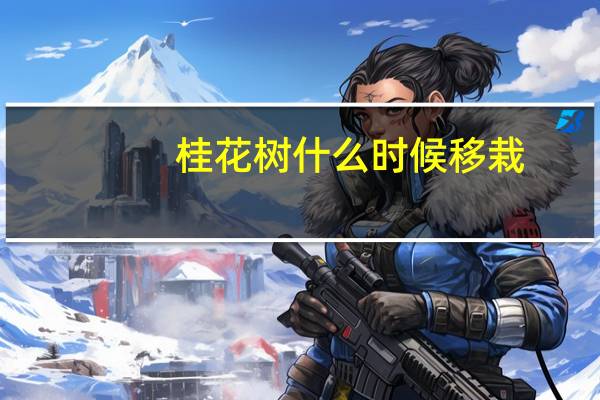 桂花树什么时候移栽