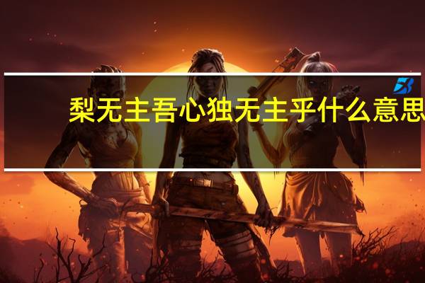 梨无主吾心独无主乎什么意思
