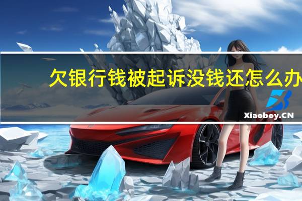 欠银行钱被起诉没钱还怎么办