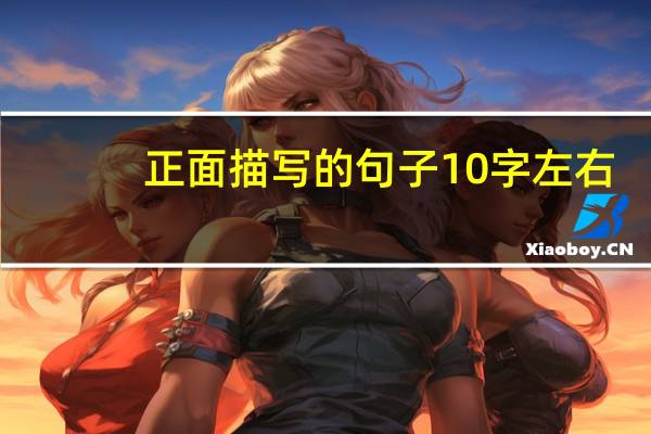 正面描写的句子10字左右