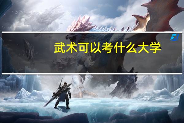 武术可以考什么大学
