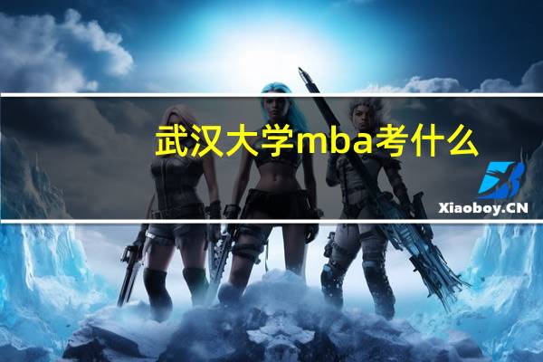 武汉大学mba 考什么