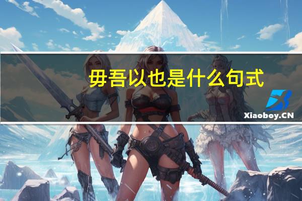 毋吾以也是什么句式