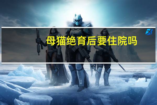 母猫绝育后要住院吗