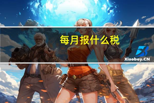 每月报什么税