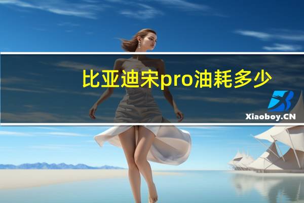 比亚迪宋pro油耗多少