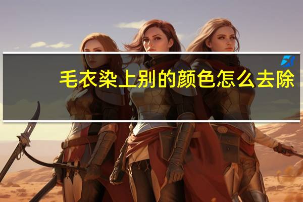 毛衣染上别的颜色怎么去除