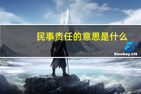 民事责任的意思是什么