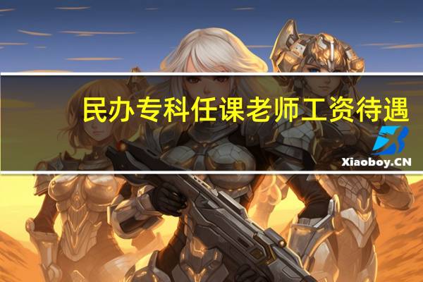 民办专科任课老师工资待遇