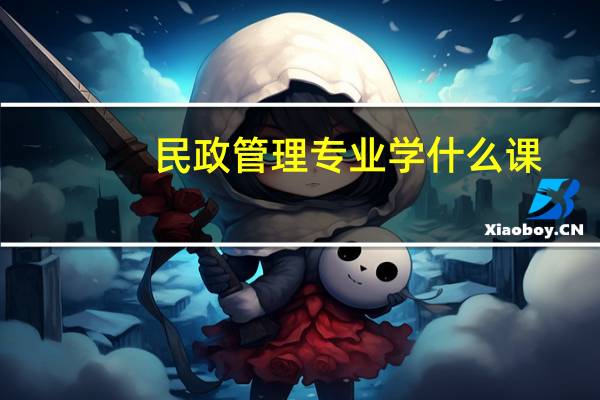 民政管理专业学什么课