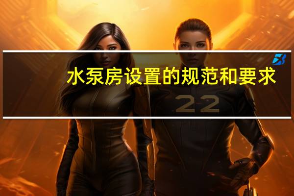 水泵房设置的规范和要求