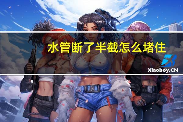 水管断了半截怎么堵住