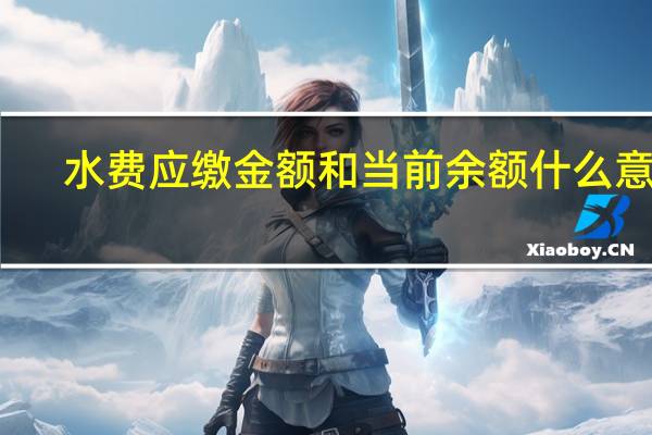 水费应缴金额和当前余额什么意思
