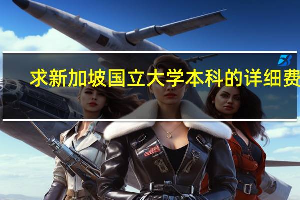 求新加坡国立大学本科的详细费用。