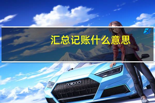 汇总记账什么意思
