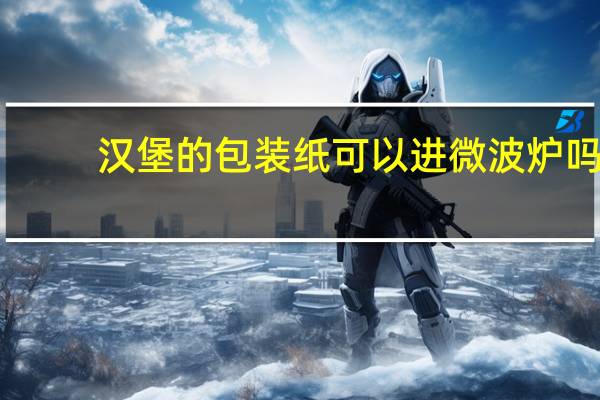 汉堡的包装纸可以进微波炉吗