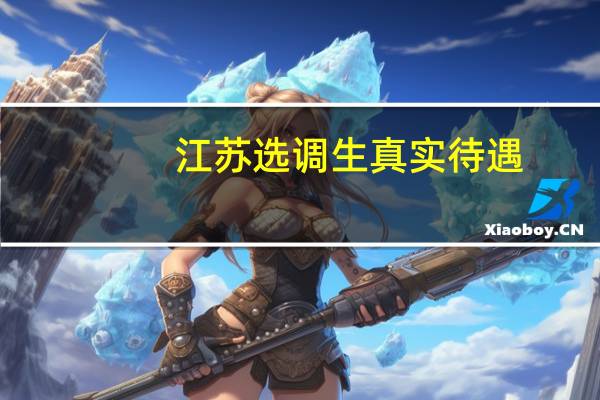 江苏选调生真实待遇