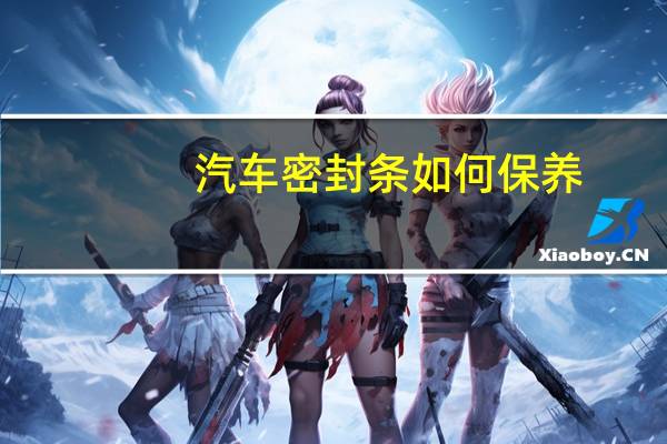 汽车密封条如何保养