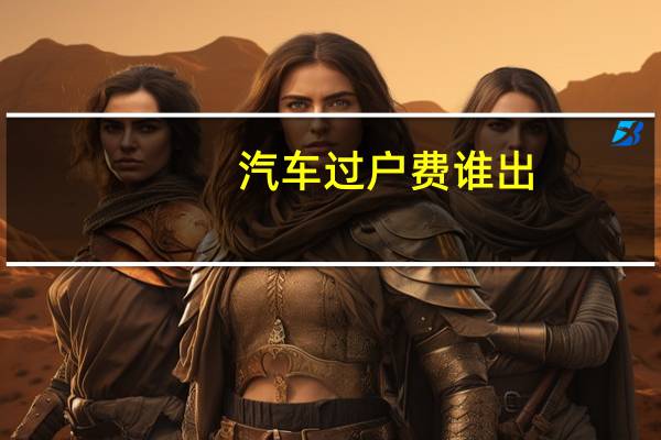 汽车过户费谁出