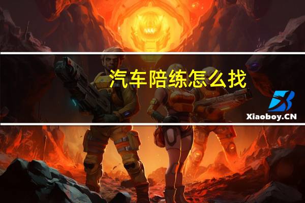 汽车陪练怎么找